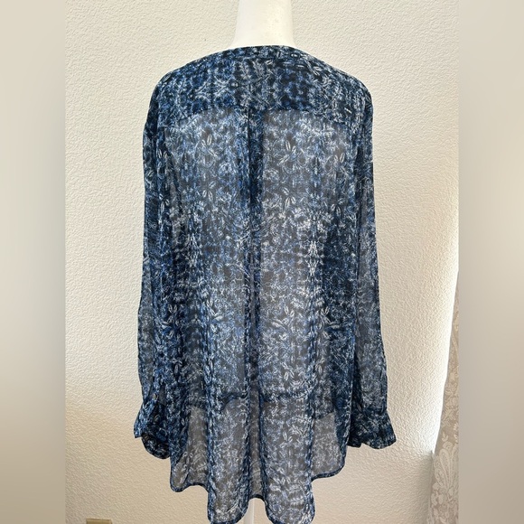 TEVO by Vicente camuto Blue Patterned Women's Top size XL - Picture 2 of 7